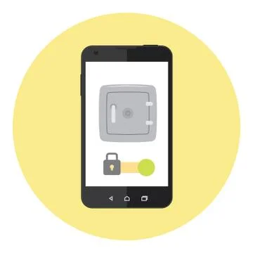 Mobile Money Safe Stock Illustration