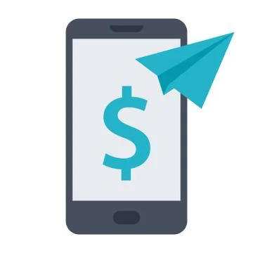 Mobile Money Transfer Stock Illustration