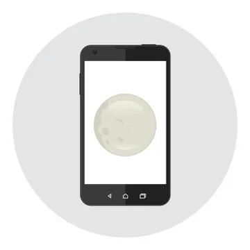 Mobile Moon Stock Illustration