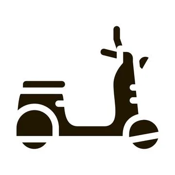 Mobile motobike icon Vector Glyph Illustration Stockillustratie