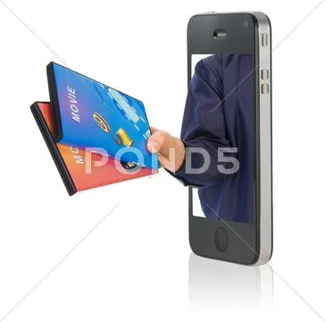 Mobile Movie Download Stock Photos