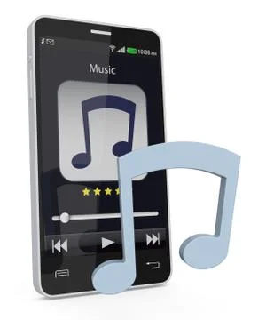 Mobile music Stock Illustration