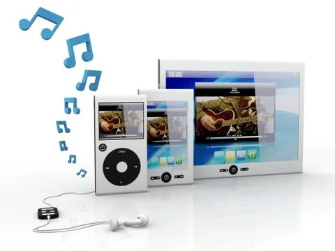 Mobile music Stock Illustration