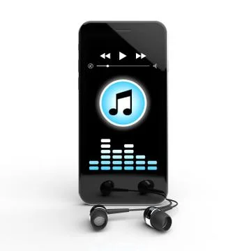 Mobile music Stock Illustration