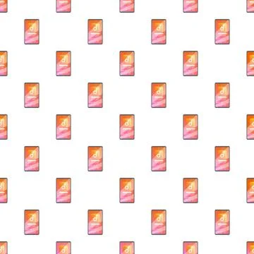 Mobile music player app seamless background pattern Stock Illustration
