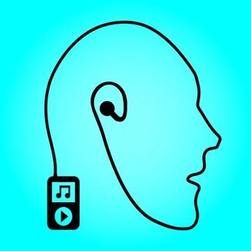 Mobile music technology human connection Stock Illustration
