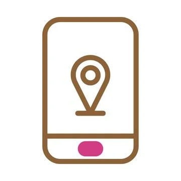 Mobile Navigation App Interface Design Element Illustration
