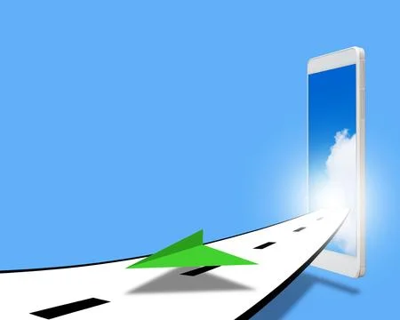 Mobile Navigation Concept Background Stock Photos