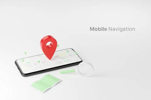 Mobile navigation, gps satellite navigation, travel, tourism and location rou 写真素材