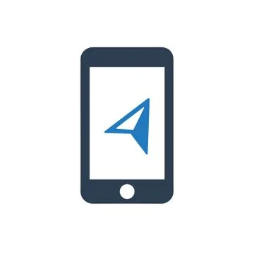 Mobile Navigation Icon Stock Illustration