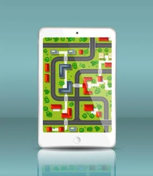 Mobile navigation Stock Illustration
