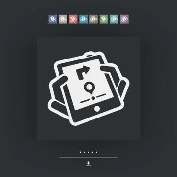 Mobile navigation system Stock Illustration