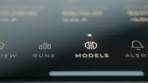Mobile Navigation Tabs For Overview Runs Models And Alerts 4K Stock Footage 341345550
