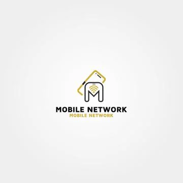 Mobile Network vector modern logo design template idea and inspiration Stock Illustration