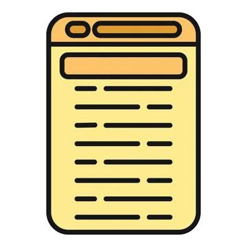 Mobile news application showing web page content Stock Illustration