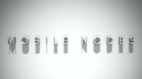 Mobile nodes 3D title animation white text on a white background Stock Footage 299748718