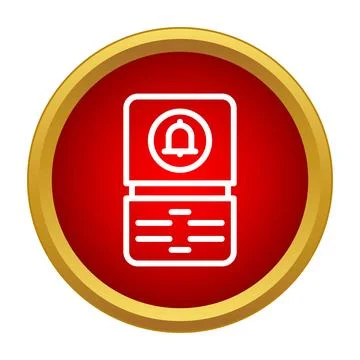 Mobile notification app showing bell icon alert 스톡 일러스트