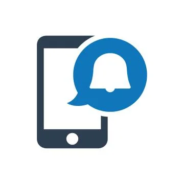 Mobile Notification Icon Stock Illustration