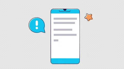 Mobile Notification. Notification Center Animation. Cartoon Stock Footage 324901926