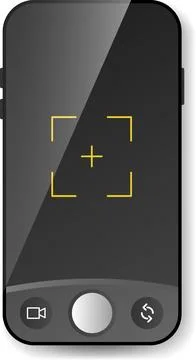 Mobile Operating System Camera Application Interface Template Illustrazione stock