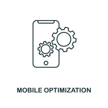 Mobile Optimization creative icon. Simple element illustration. Mobile Stock Illustration
