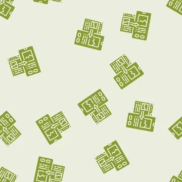 Mobile optimization seo glyph seamless pattern Illustrazione stock
