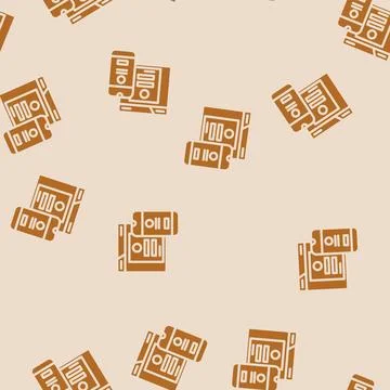 Mobile optimization seo glyph vector seamless pattern Stock Illustration