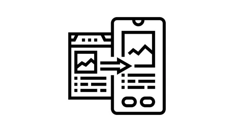 Mobile optimization seo line icon animation 스톡 동영상 326129617