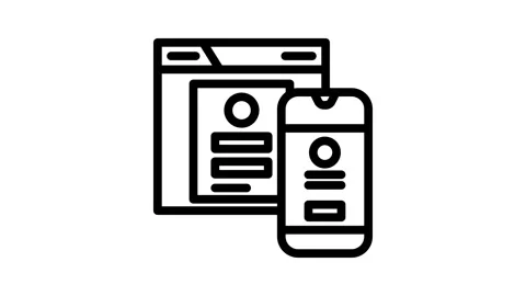 Mobile optimization seo line icon animation 스톡 동영상 326757634