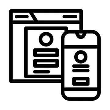 Mobile optimization seo line icon vector illustration イラスト素材