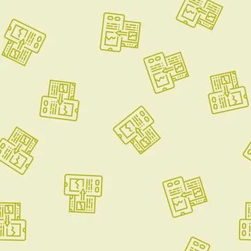 Mobile optimization seo line seamless pattern Illustrazione stock