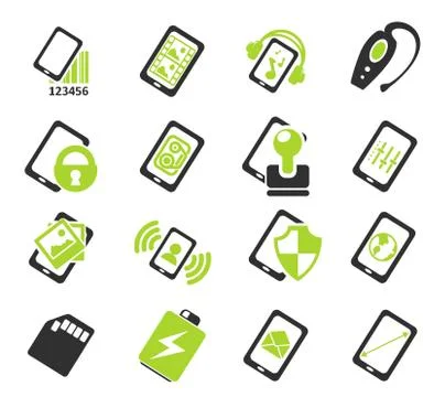 Mobile or smartphone specifications and functions Stock Illustration