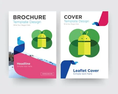Mobile os a brochure flyer design template Grats Stockgrafik
