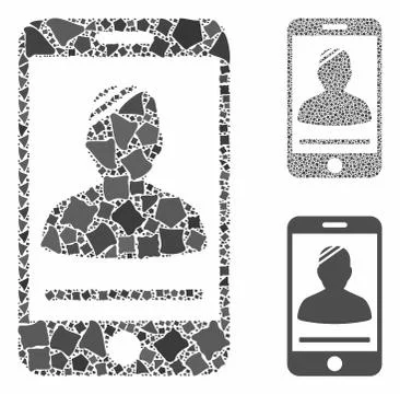 Mobile patient Composition Icon of Tuberous Items Stock Illustration