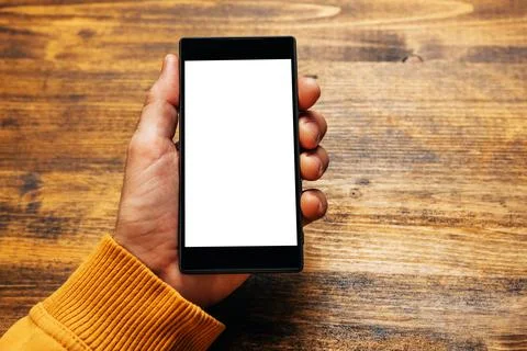 Mobile payment and electronics banking with smartphone, mockup Stock Photos
