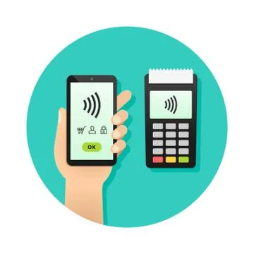 Mobile payment and NFC technology concept Stock Illustration