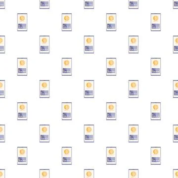 Mobile payment application screen pattern seamless background Stock Illustration