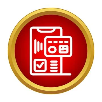 Mobile payment application showing banking transaction on phone screen Stock Illustration