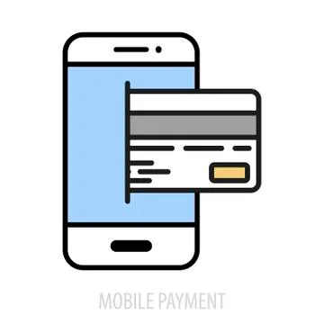 Mobile Payment Card Stock Illustration