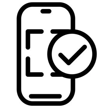 Mobile Payment Confirmation- Secure Smart Banking App Icon Stock Illustration