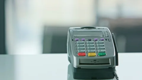 Mobile Payment with a Credit Card Stock Footage 93019182