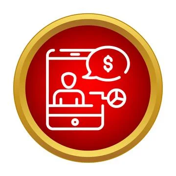 Mobile payment digital wallet financial transaction icon Stock Illustration