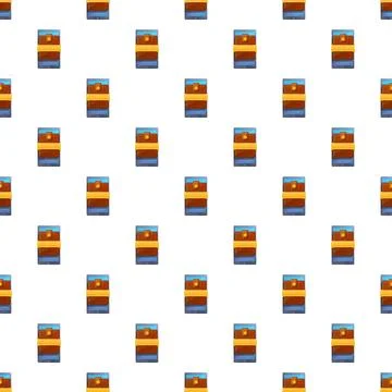 Mobile payment digital wallet smartphone app seamless pattern Stock Illustration
