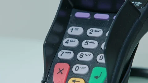 Mobile Payment. Entering a Security Code Stock Footage 93019482