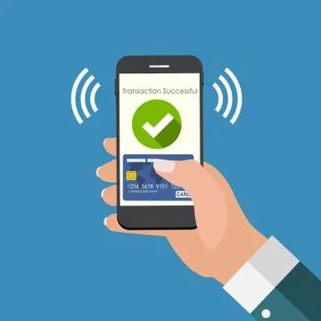 Mobile Payment Flat Concept Vector Illustration Stock Illustration