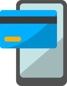 Mobile Payment flat icon. Stock Illustration