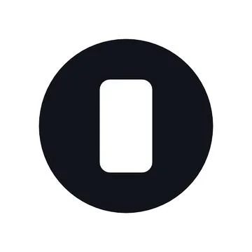 Mobile Payment Icon Black Circle Button Business Finance Symbol Vector Stock Illustration