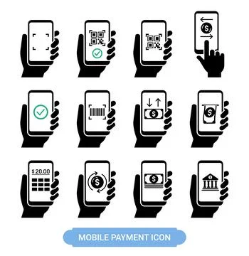 Mobile payment icon Ilustração Stock