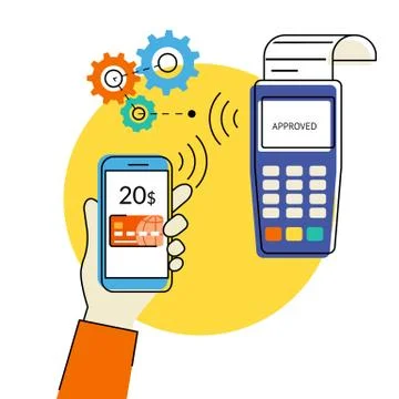 Mobile payment Illustrazione stock