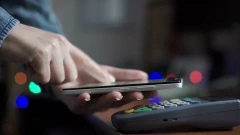 Mobile payment ,online shopping concept Stock Footage